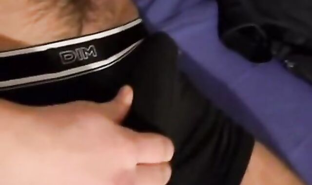 dude Jerking Off His Monster metallic Contraption