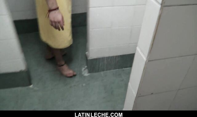 Uncircumcised Latino moist In Gym Douche