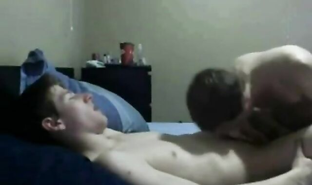 Nosey lewd Step-Stepbro's jam On web camera - W