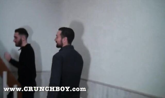 two Hetero Boys Hunk with Humungous Man-Meat Fellate Audition Porno