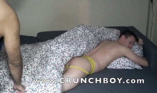 French Bottom Banged Condom-Free by Top Latino with Hefty Boner