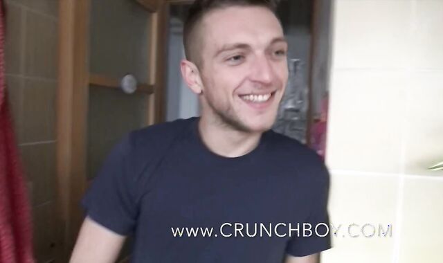 Real Straght French Pummeled Sans A Condom under the Bathroom