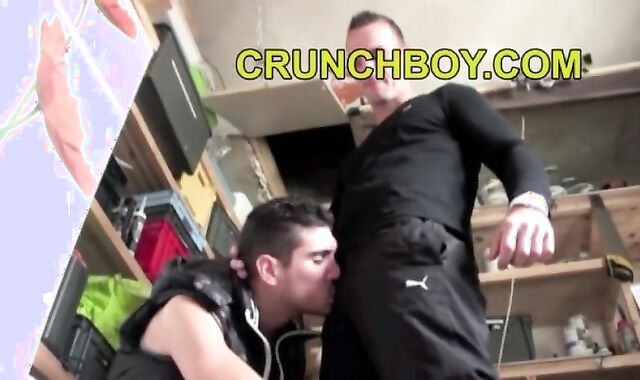 Youthful Heterosexual Lad Pulverize and Fellate his Manager Muscle