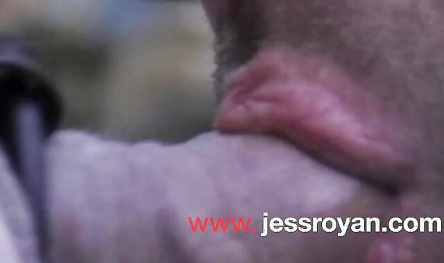 He Blow ginormous CHISEL Outdoor Exhib in Cockring and Jockstrap