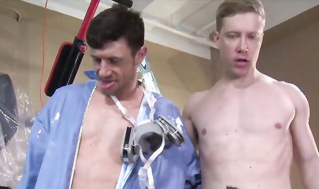 Dangled teenies Patrik And Dominik without a condom