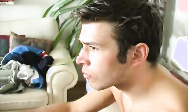 pumped up fellow Lies On sofa And Satiates Self