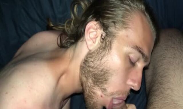 DUAL cum-shot On My hubby With Facial Cumshot And man-cream guzzle In couch