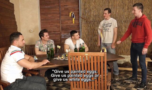 five mates humid Easter fap off Soiree