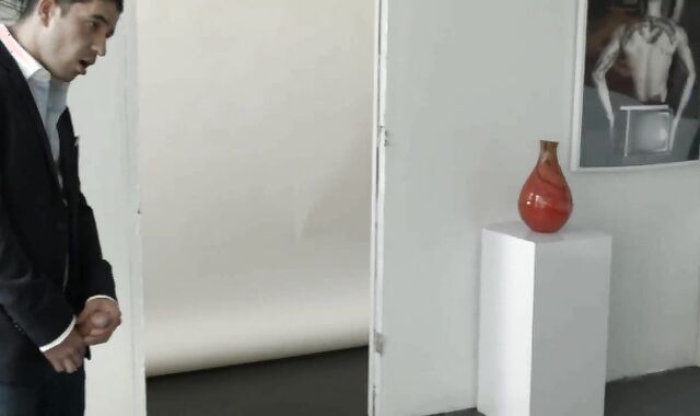 sans a condom hump IN ART GALERY