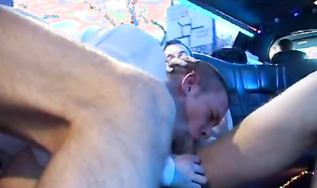 juicy homosexual collision in driving limo