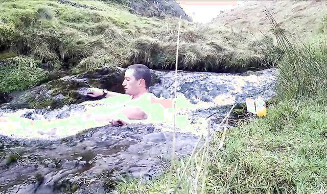 Half Hour nude Dip In Cold Scottish Waterfall In Winter
