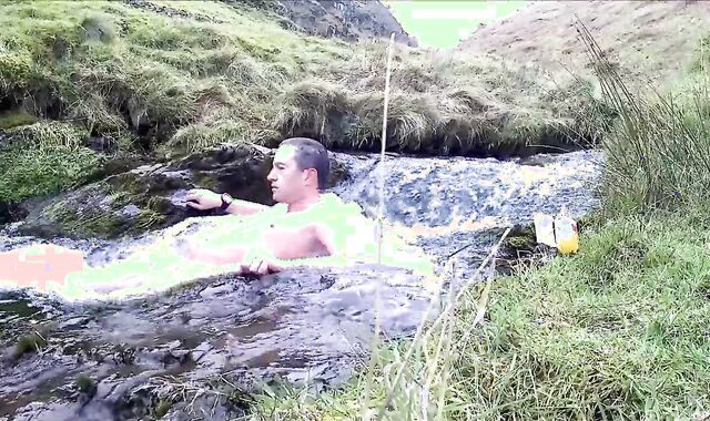 Half Hour nude Dip In Cold Scottish Waterfall In Winter
