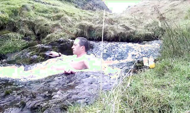 Half Hour nude Dip In Cold Scottish Waterfall In Winter