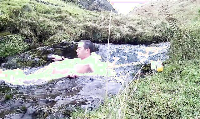 Half Hour nude Dip In Cold Scottish Waterfall In Winter