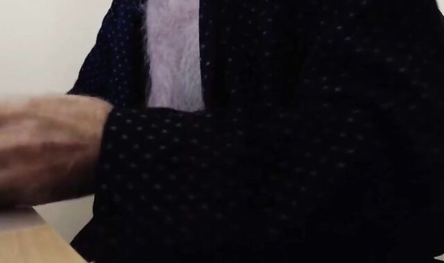 unshaved Gramps wank off And jizz Flash