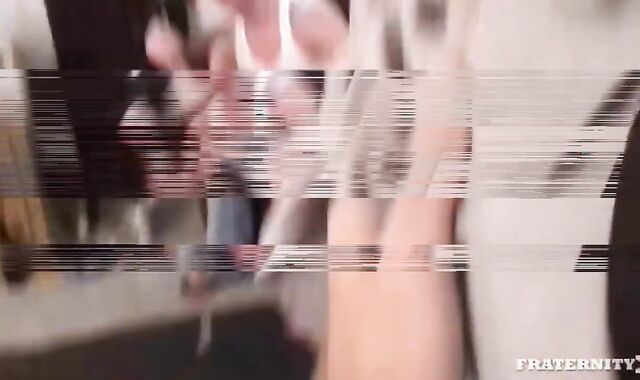 Schoolgirl hookup gang group-fuck-fest