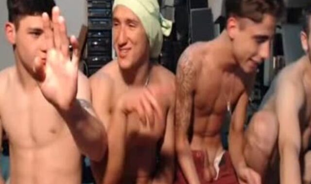 four Argentinien concupiscent boyz With humongous fuck-sticks Finishes Off jointly On web camera
