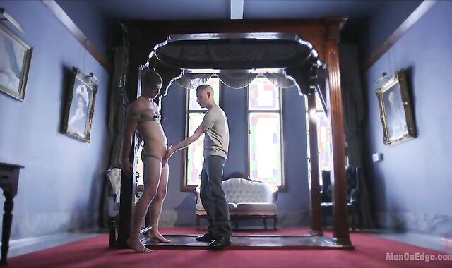 strapped Platinum-Blonde teenager