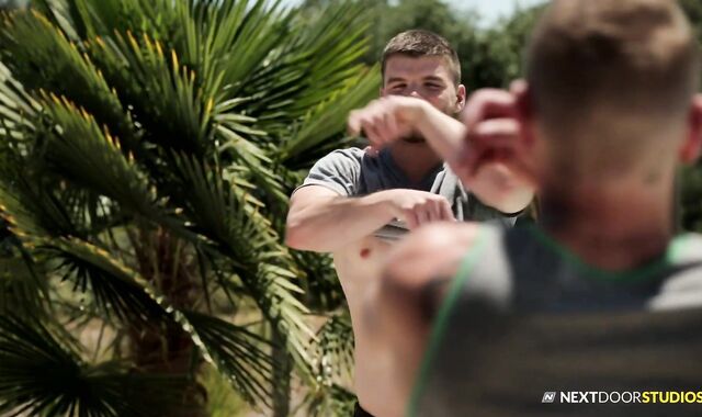 Poolside threeway - Ivan James + Addison Graham + Jake Karhoff