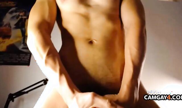Showcasing His yam-sized prick In web camera