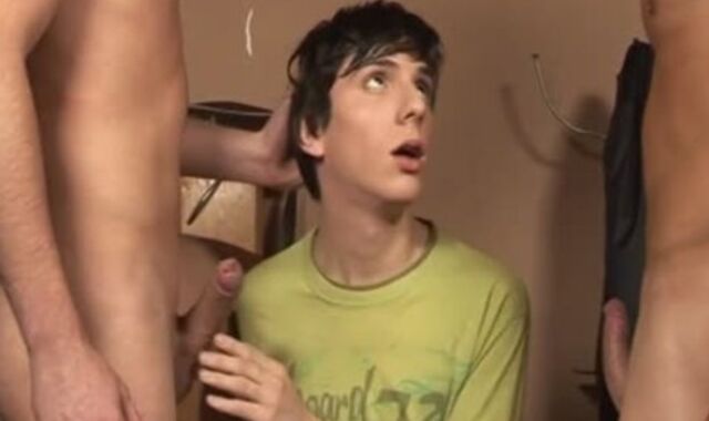 inexperienced Spitroasted teenager