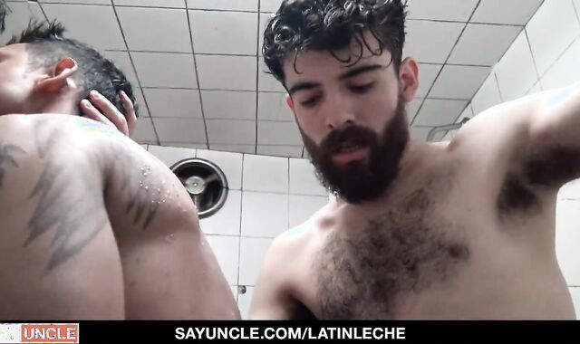 Latino ultra-cutie Gael pummeled By 2 Grizzlies In The Bathroom