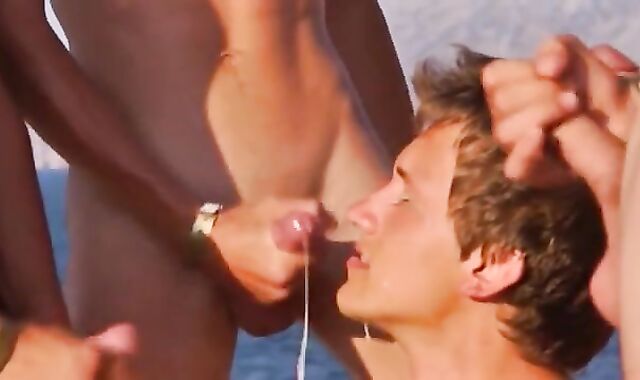 youthfull guys hump On The Beach