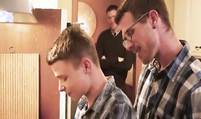 fascinating 18 age nubile Barebacked By 2 Daddys