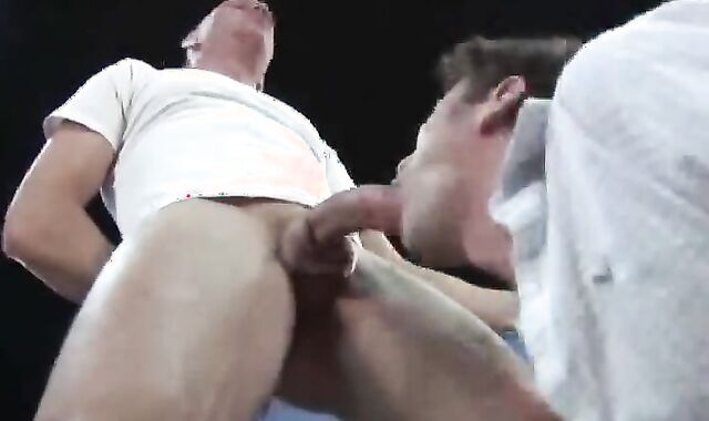 daddy's tongue, frigs and largest sausage in DENIM assfucking