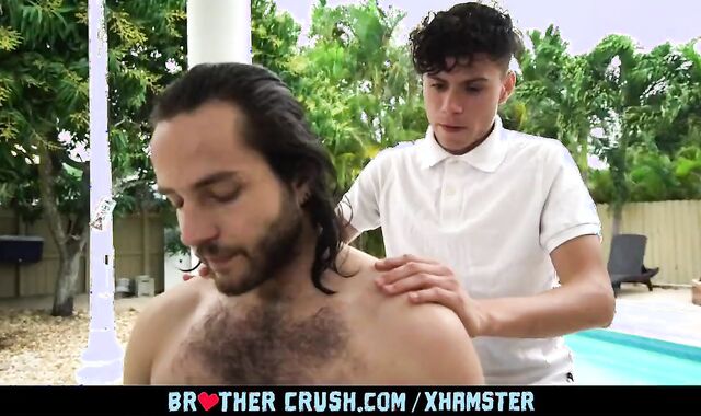 Tonguing My Stepbrother's wooly ass fucking