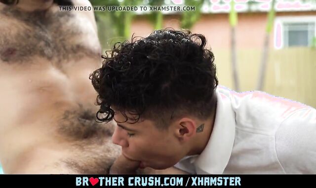 Tonguing My Stepbrother's wooly ass fucking