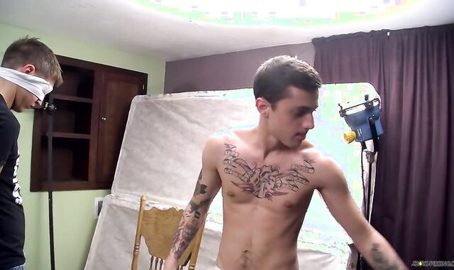 cocksmoker Bryce Corbin Eyes Covered And peed On fuck-a-thon