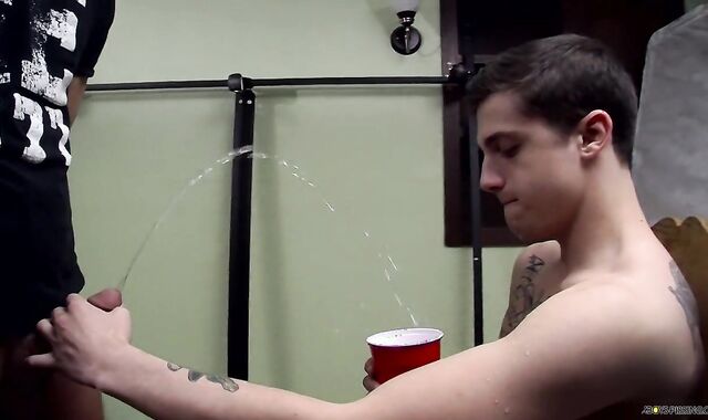 cocksmoker Bryce Corbin Eyes Covered And peed On fuck-a-thon