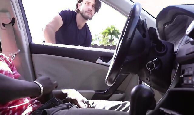 teenie Sees A darksome teenager fap off In Camper