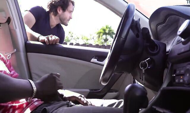 teenie Sees A darksome teenager fap off In Camper