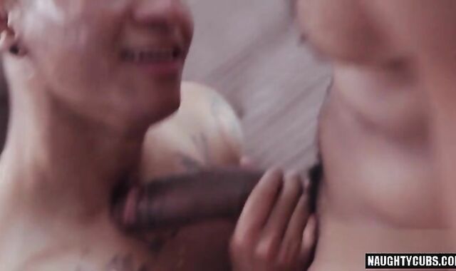 oriental faggot ass-hole fuckfest And Facial Cumshot