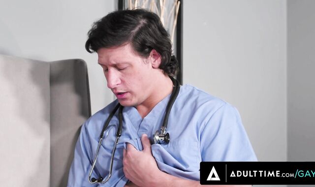 ADULT TIME - Nurse Dalton Riley Is NEARLY CAUGHT Providing Joseph Castlian A Dt Under The Coats!