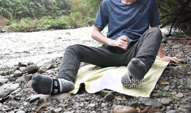 SCARCELY COLLEGE-AGED NUBILE FAPPING & NUTTING AT THE SEA PART two