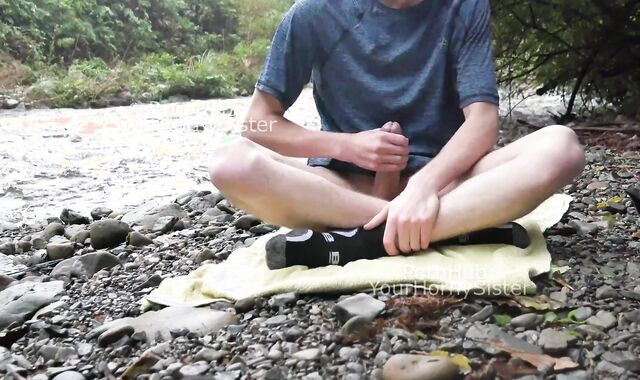 SCARCELY COLLEGE-AGED NUBILE FAPPING & NUTTING AT THE SEA PART two