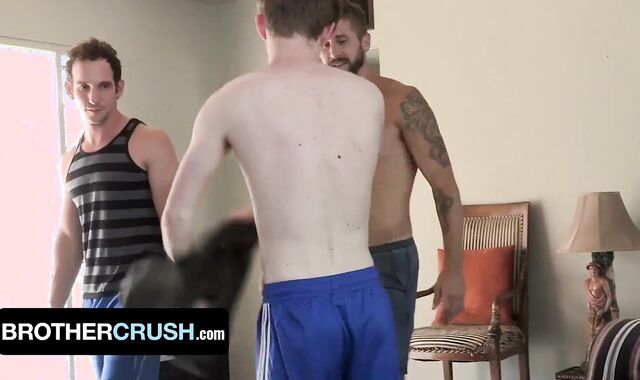 Lovely Step Step-Brother-In-Law Felix Maze Gets Well-Lubed Up And Crammed By His Step Brothers Fat Sausages - BrotherCrush