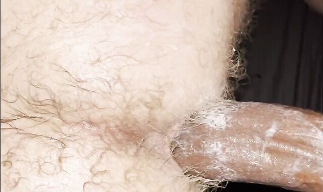 Ball-Gagged & Tucked by nine.six" BIG BLACK COCK