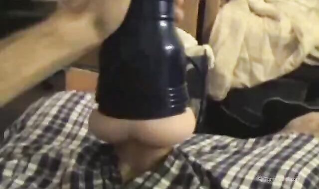 School Schoolgirl in Liberate Trunks Strokes Off With Fleshjack