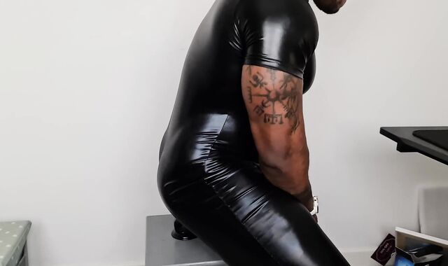 10" faux hard-on PVC suit