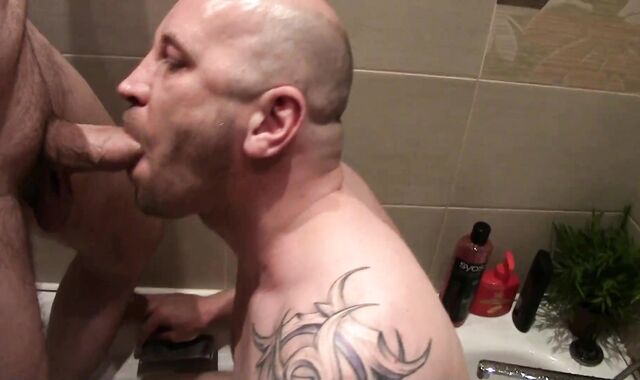 Continuation GANG INHALE FRENZY - GANG URINATING - three masculines take turns pissing on me with spanks