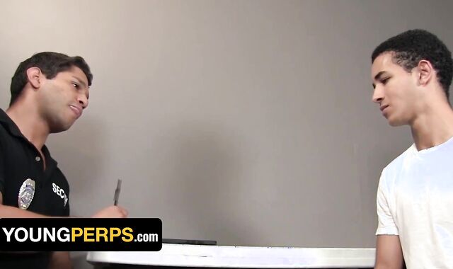 Officer Carmine Cruz Makes Ultra-Nice Thief Yell Loud While He Crams His Rosy Crevice With Jizm - Young Perps