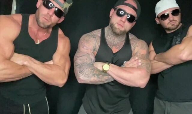 three ALPHAS DOMINATE & JIZM ON YOU