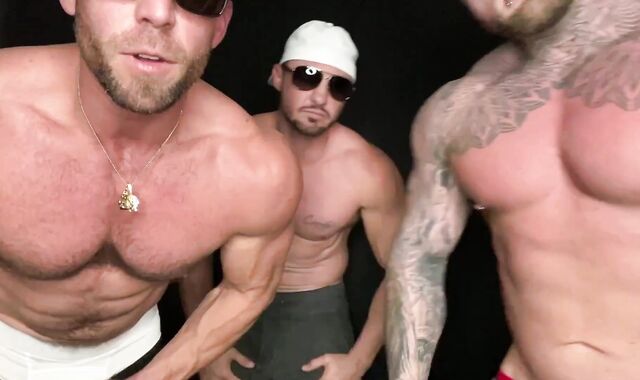 three ALPHAS DOMINATE & JIZM ON YOU