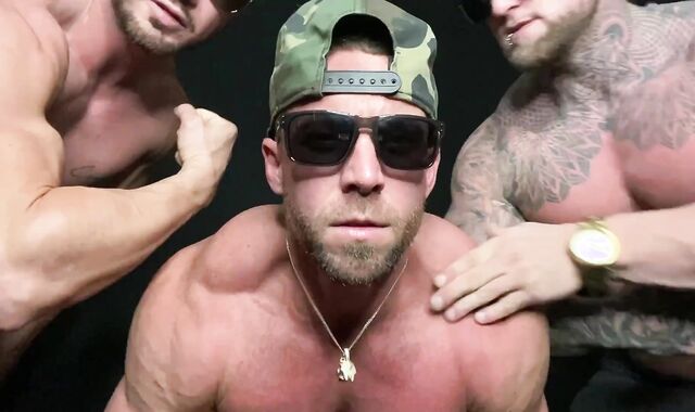 three ALPHAS DOMINATE & JIZM ON YOU