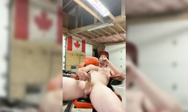 Mechanic needs a break. Molten ginger construction worker. Uncut sausage jack off jizz shot