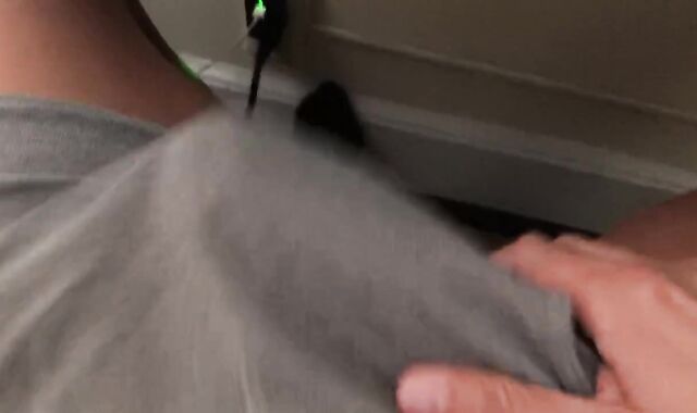 10 minutes of stroking in Boxer Trunks makes a massive milky-molten stream